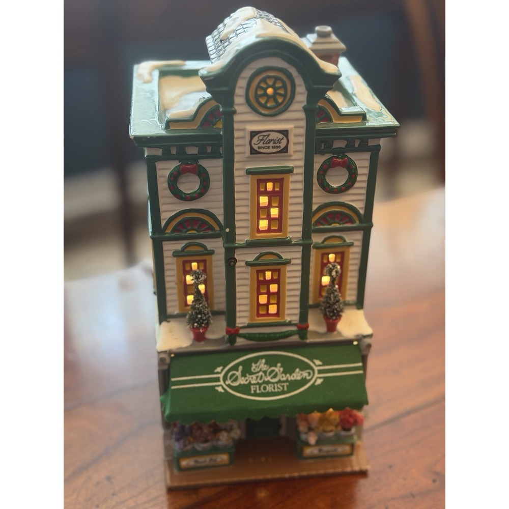 Vintage Dept 56 Original Snow Village The Secret Garden Florist #54885 Lighted